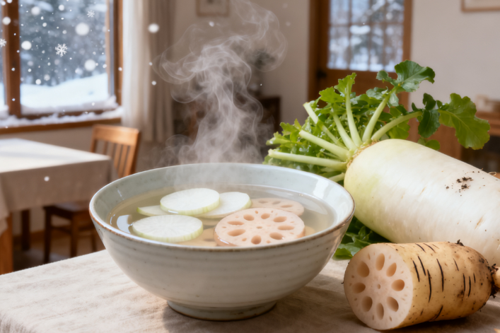 立冬后北方人易上火?鼻子干、嗓子疼?一碗萝卜莲藕饮,通肠降火超管用!